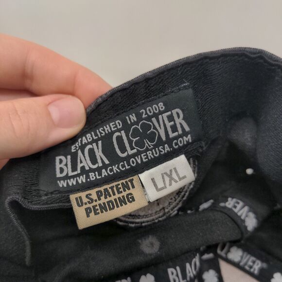 Black Clover Live Lucky Fitted Hat Multi L/XL Embroidered Memory Fit - Picture 8 of 9